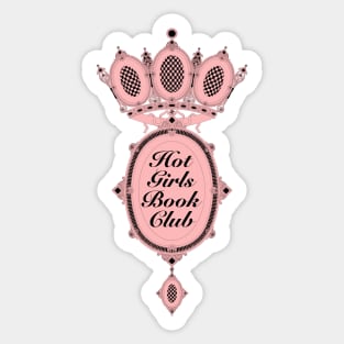 Retro Hot Girl Book Club Sticker